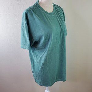 R. Options Mens Olive Faded Wash Short Sleeve Pigment Dyed Tee